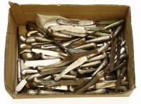 Lot 297 - A large collection of mostly silver pistol handled knives