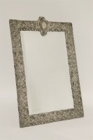 Lot 466 - A late Victorian large silver easel mirror