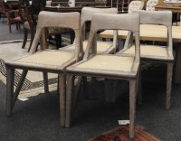 Lot 812A - A set of four limed oak chairs