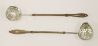 Lot 392 - Two Victorian silver toddy ladles