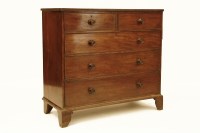 Lot 866 - A late George III mahogany chest of five drawers