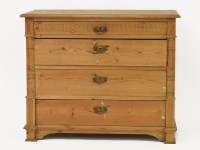 Lot 865 - A pine chest of drawers