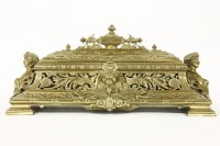 Lot 430 - A Victorian brass inkstand