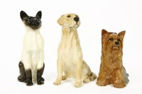 Lot 576 - Three large Beswick fireside animals