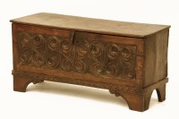 Lot 861 - An oak coffer