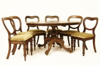 Lot 893 - A set of six Victorian mahogany balloon back dining chairs