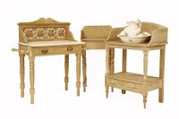 Lot 805 - Three Victorian stripped pine washstands