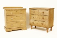 Lot 778 - A Victorian stripped pine chest of drawers