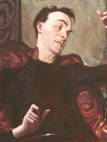 Lot 100 - John Watkiss (b.1961)
PORTRAIT STUDY OF DEREK JARMAN SEATED IN A RED CHAIR
Signed and dated 86 u.c.