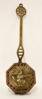Lot 30 - Witchcraft/Halloween interest: a brass chestnut roasting pan