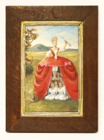 Lot 56 - Diane Rendle
HIDING FROM THE ARROWS
Oil on board