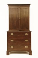 Lot 777 - A George III mahogany secretaire bookcase