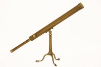Lot 617 - A 19th century brass table telescope