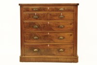 Lot 839 - A late Victorian figured walnut chest
