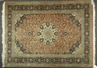 Lot 784 - A Persian silky rug with central medallion