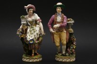 Lot 596 - A pair of Minton figures of a gardener and his female companion