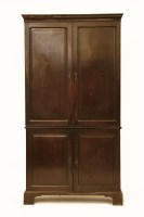 Lot 780 - A George II and later mahogany estate cupboard