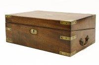 Lot 472 - A mahogany and brass bound writing slope