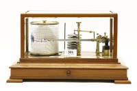 Lot 501 - An Adie & Wedderburn mahogany cased barograph