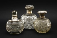 Lot 390 - Three glass scent bottles