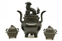 Lot 593 - An Oriental bronze koro