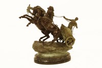 Lot 634 - A reproduction bronze figure group