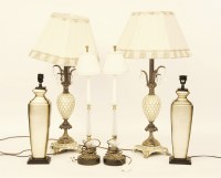 Lot 616 - Three pairs of modern table lamps