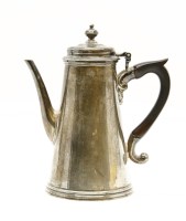 Lot 389 - A hallmarked silver coffee pot