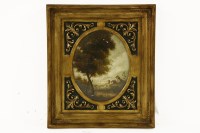 Lot 731 - ....Albert
HOUSTS IN A WOODED LANDSCAPE
Signed l.l.