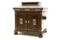 Lot 633 - A Victorian mother of pearl inlaid rosewood table cabinet