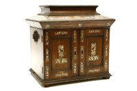 Lot 610 - A Victorian mother of pearl inlaid rosewood table cabinet