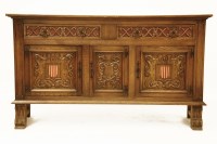 Lot 790 - A French carved oak buffet