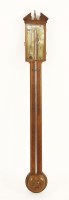 Lot 622A - A George III mahogany inlaid stick barometer