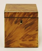 Lot 421A - A tortoiseshell and ivory tea caddy