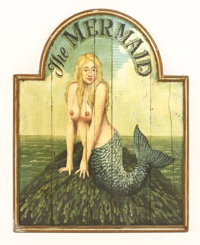 Lot 43 - An unusual mermaid sign