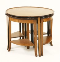 Lot 93 - An Art Deco walnut nest of tables