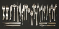 Lot 170 - Twelve contemporary Continental stainless steel cutlery sets