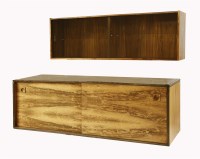 Lot 383 - Two rosewood wall cabinets