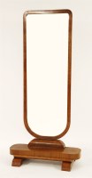 Lot 146 - An Art Deco maple cheval mirror
