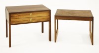 Lot 381 - A rosewood two-drawer side table
