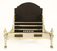 Lot 584 - A George III-style steel fire grate