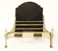 Lot 585 - A George III-style steel fire grate