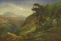 Lot 464 - P...N... (late 19th century)
BETTWS-Y-COED
Signed with initials and dated 1870 l.l.