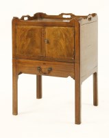 Lot 608 - A George III mahogany pot cupboard