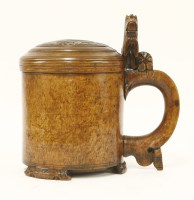 Lot 537 - A Norwegian Karelian birch peg tankard
