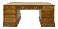 Lot 656 - A walnut partners' desk