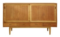 Lot 336 - A Danish teak and oak sideboard