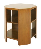 Lot 83 - An octagonal walnut bookcase