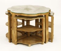 Lot 78 - An Art Deco walnut nest of tables