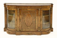 Lot 586 - A Victorian inlaid walnut credenza